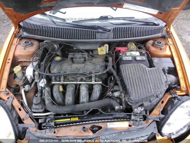 1B3ES56CX5D242097 - 2005 DODGE NEON SXT ORANGE photo 10