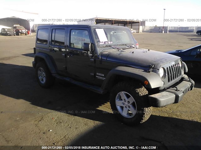 1C4BJWDG6HL742672 - 2017 JEEP WRANGLER UNLIMITE SPORT GRAY photo 1