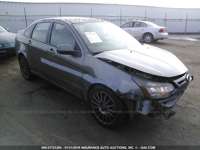 1FAHP3GN1AW232547 - 2010 FORD FOCUS SES GRAY photo 1