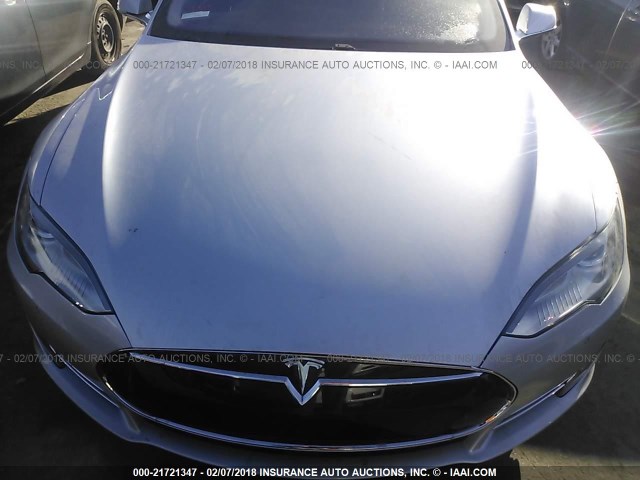 5YJSA1E28FF114134 - 2015 TESLA MODEL S SILVER photo 10