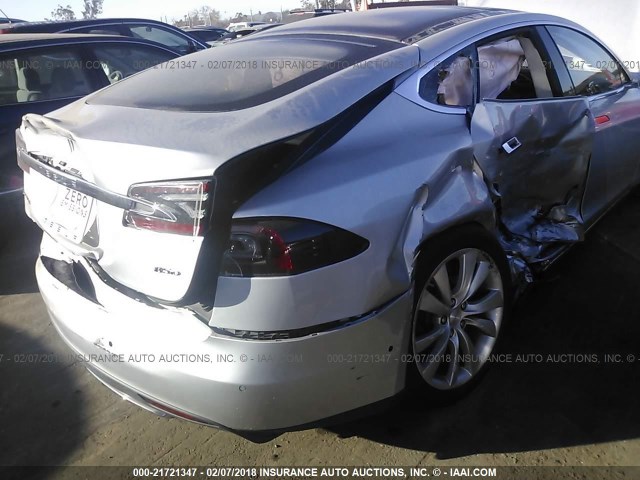 5YJSA1E28FF114134 - 2015 TESLA MODEL S SILVER photo 6