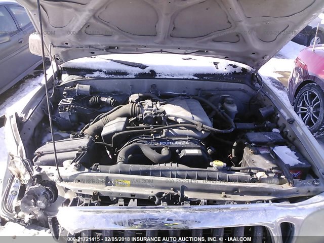 5TEHN72N14Z443818 - 2004 TOYOTA TACOMA DOUBLE CAB 银色 照片 10