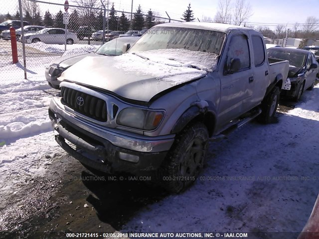 5TEHN72N14Z443818 - 2004 TOYOTA TACOMA DOUBLE CAB 银色 照片 2