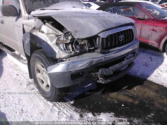 5TEHN72N14Z443818 - 2004 TOYOTA TACOMA DOUBLE CAB 银色 照片 6