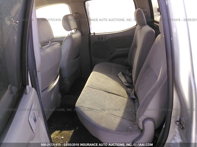 5TEHN72N14Z443818 - 2004 TOYOTA TACOMA DOUBLE CAB 银色 照片 8