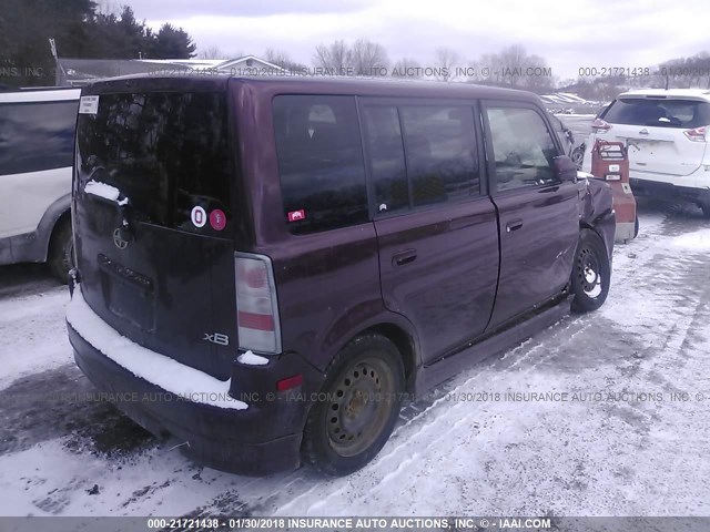 JTLKT324150199590 - 2005 TOYOTA SCION XB BURGUNDY photo 4