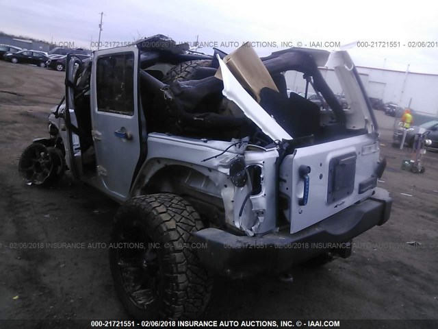 1J4BA3H13BL614167 - 2011 JEEP WRANGLER UNLIMITE SPORT SILVER photo 3