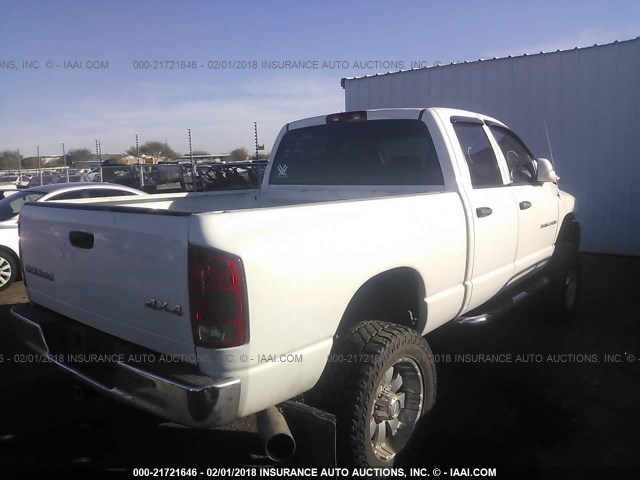 3D7KU28C44G271450 - 2004 DODGE RAM 2500 ST/SLT WHITE photo 4