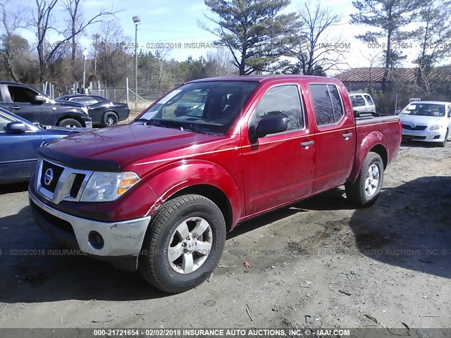 1N6AD0ER1AC412697 - 2010 NISSAN FRONTIER CREW CAB SE/LE/NISMO BURGUNDY photo 2