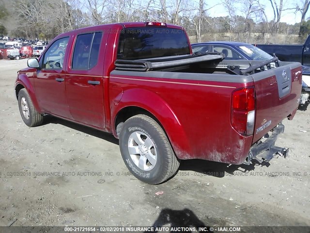 1N6AD0ER1AC412697 - 2010 NISSAN FRONTIER CREW CAB SE/LE/NISMO BURGUNDY photo 3