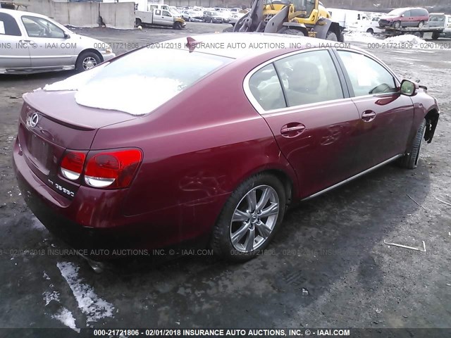 JTHCE96S590021725 - 2009 LEXUS GS 350 RED photo 4