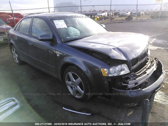 WAULC68EX3A158512 - 2003 AUDI A4 1.8T QUATTRO GRAY photo 1