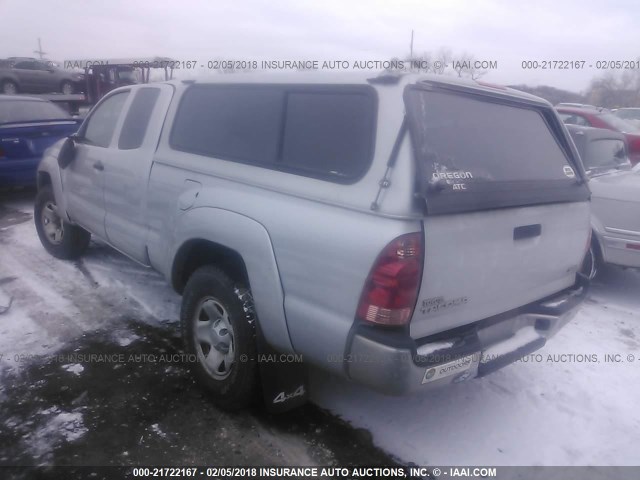 5TEUX42N58Z533826 - 2008 TOYOTA TACOMA ACCESS CAB SILVER photo 3