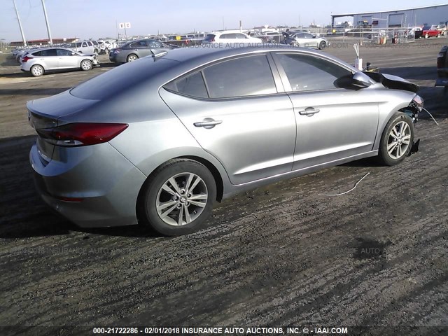 KMHD84LF9HU377993 - 2017 HYUNDAI ELANTRA SE/VALUE/LIMITED GRAY photo 4