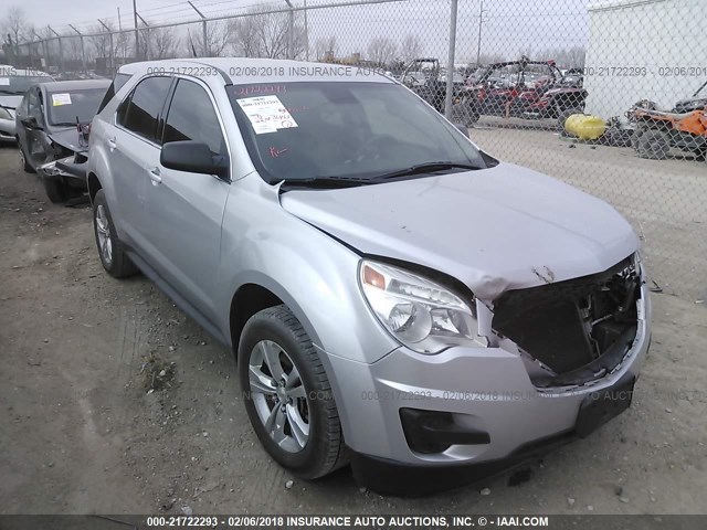 2GNALBEKXC6361448 - 2012 CHEVROLET EQUINOX LS SILVER photo 1