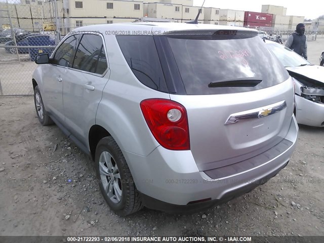 2GNALBEKXC6361448 - 2012 CHEVROLET EQUINOX LS SILVER photo 3