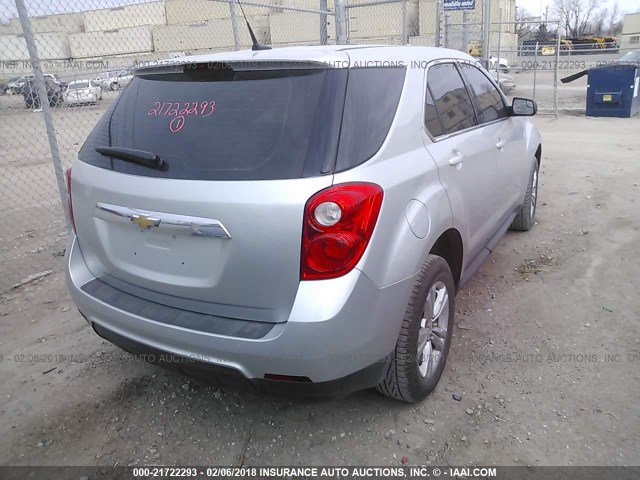 2GNALBEKXC6361448 - 2012 CHEVROLET EQUINOX LS SILVER photo 4