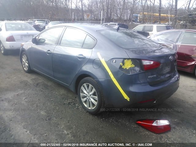 KNAFX4A6XE5139091 - 2014 KIA FORTE LX GRAY photo 3