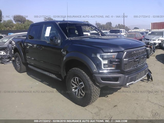 1FTFW1RG1HFB84727 - 2017 FORD F150 RAPTOR BLACK photo 1