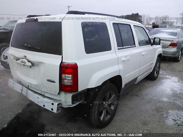 1C4NJPFA1FD246455 - 2015 JEEP PATRIOT LATITUDE WHITE photo 4