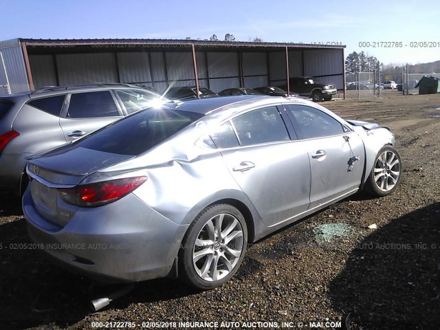 JM1GJ1V56F1179931 - 2015 MAZDA 6 TOURING SILVER photo 4