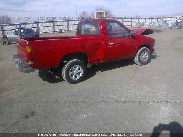 1N6SD11S3TC369454 - 1996 NISSAN TRUCK XE RED photo 4