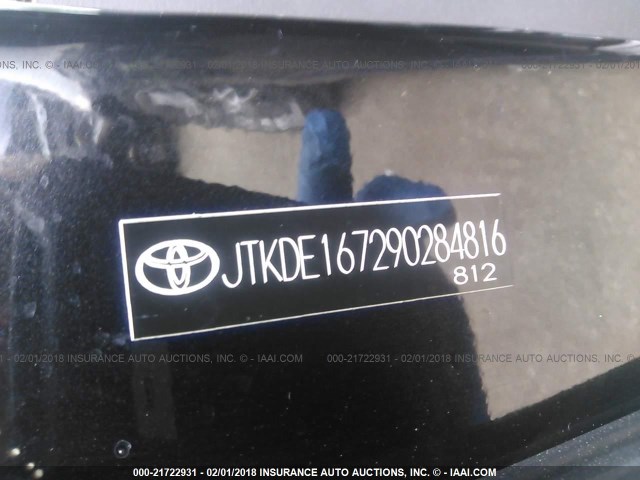 JTKDE167290284816 - 2009 TOYOTA SCION TC BLACK photo 9