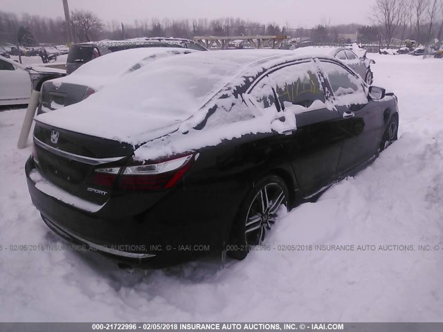1HGCR2F5XGA230510 - 2016 HONDA ACCORD SPORT 黑色 照片 4