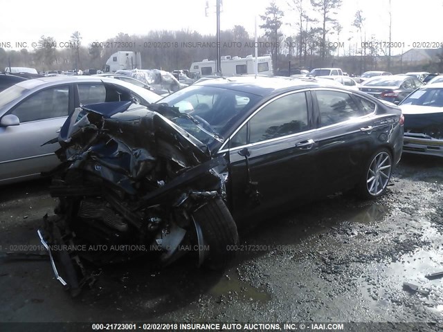 3FA6P0K92ER344329 - 2014 FORD FUSION TITANIUM BLACK photo 2