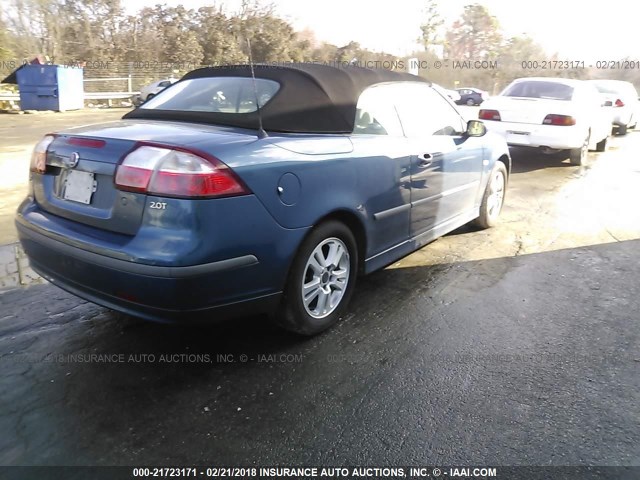 YS3FD79Y766001127 - 2006 SAAB 9-3 BLUE photo 4