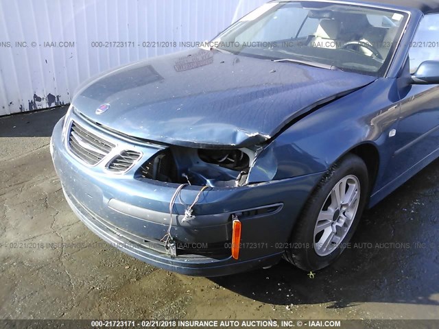 YS3FD79Y766001127 - 2006 SAAB 9-3 BLUE photo 6