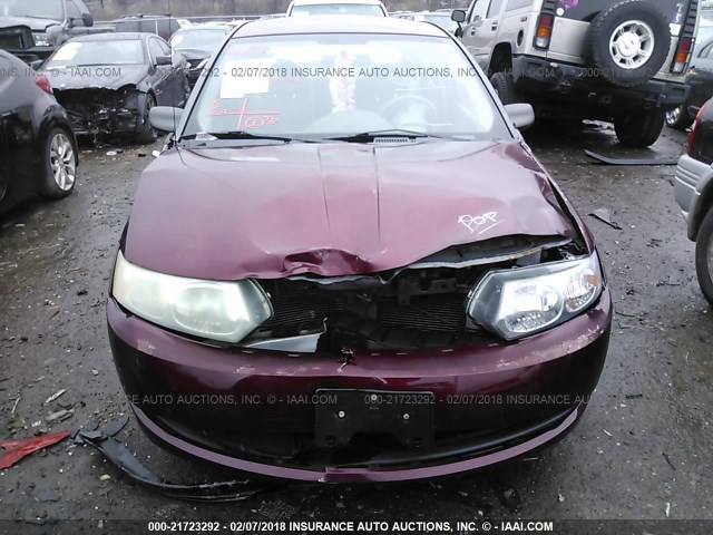 1G8AJ52F43Z137582 - 2003 SATURN ION LEVEL 2 MAROON photo 6
