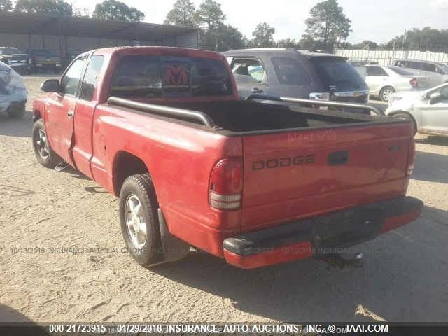 1B7GL22X2WS540958 - 1998 DODGE DAKOTA RED photo 3