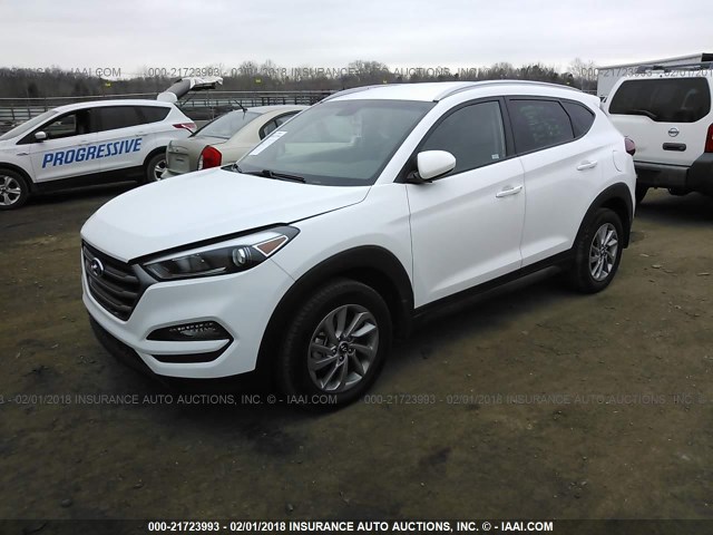 KM8J33A44GU146947 - 2016 HYUNDAI TUCSON LIMITED/SPORT AND ECO/SE WHITE photo 2