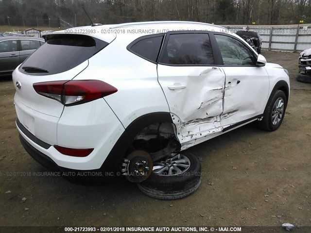 KM8J33A44GU146947 - 2016 HYUNDAI TUCSON LIMITED/SPORT AND ECO/SE WHITE photo 4
