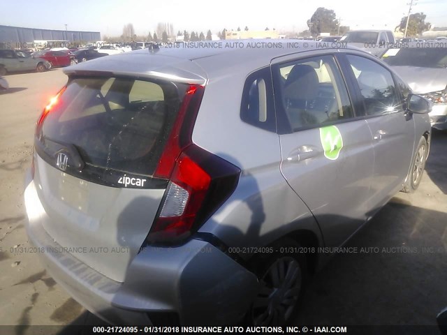 JHMGK5H53GX027070 - 2016 HONDA FIT LX SILVER photo 4