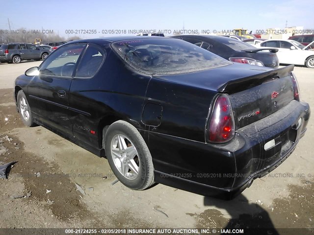 2G1WX15K319293852 - 2001 CHEVROLET MONTE CARLO SS შავი ფოტო 3