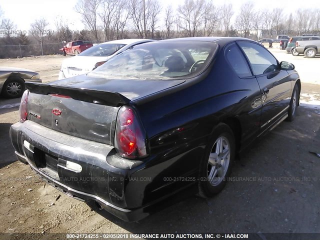 2G1WX15K319293852 - 2001 CHEVROLET MONTE CARLO SS შავი ფოტო 4