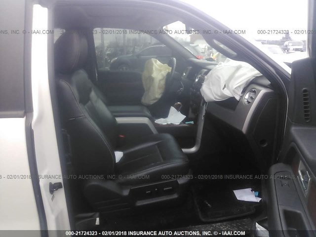 1FTFX1EV7AFC92650 - 2010 FORD F150 SUPER CAB WHITE photo 5