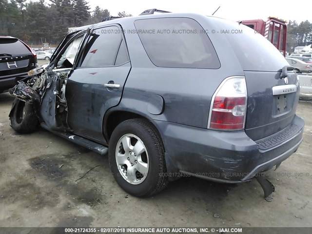 2HNYD18244H531409 - 2004 ACURA MDX GRAY photo 3