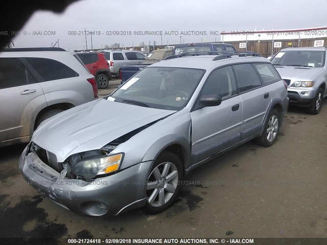 4S4BP61C067338672 - 2006 SUBARU LEGACY OUTBACK 2.5I GRAY photo 2