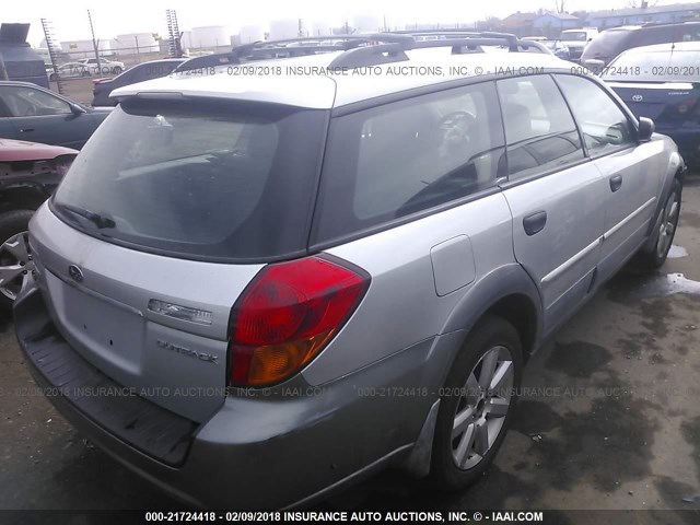 4S4BP61C067338672 - 2006 SUBARU LEGACY OUTBACK 2.5I GRAY photo 4