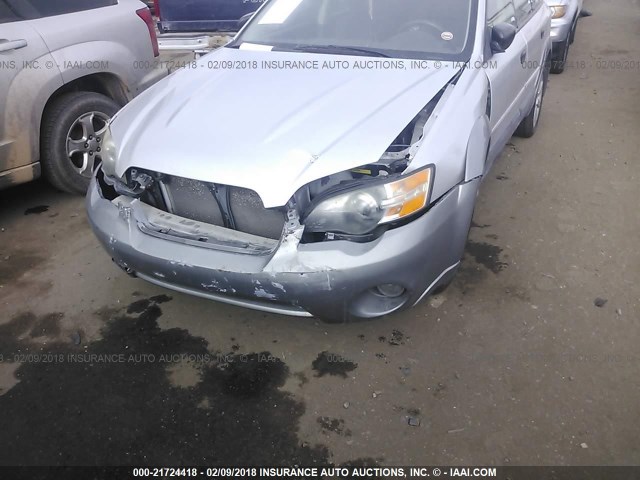 4S4BP61C067338672 - 2006 SUBARU LEGACY OUTBACK 2.5I GRAY photo 6