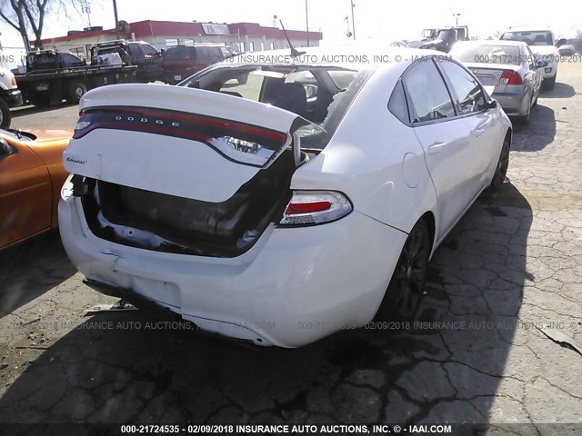 1C3CDFAA9GD592646 - 2016 DODGE DART SE WHITE photo 4