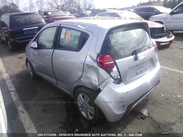 KL8CD6S91FC737112 - 2015 CHEVROLET SPARK 1LT SILVER photo 3