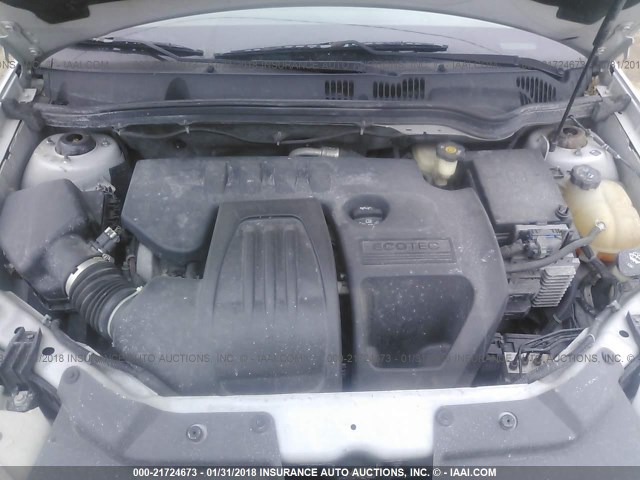 1G1AM58B987137672 - 2008 CHEVROLET COBALT SPORT SILVER photo 10