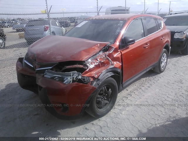 2T3ZFREV5FW165903 - 2015 TOYOTA RAV4 LE ORANGE photo 6