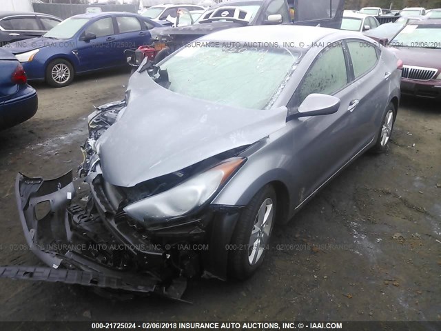 KMHDH4AE1DU993949 - 2013 HYUNDAI ELANTRA GLS/LIMITED SILVER photo 2