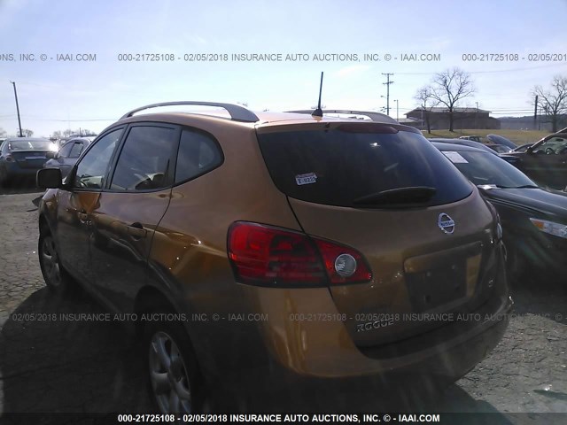 JN8AS58T78W003596 - 2008 NISSAN ROGUE S/SL ORANGE photo 3