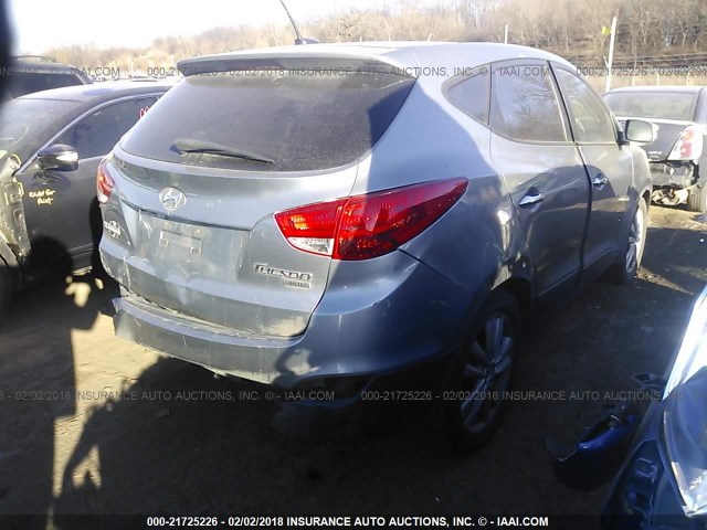 KM8JU3AC5BU172549 - 2011 HYUNDAI TUCSON GLS/LIMITED ვერცხლისფერი ფოტო 4